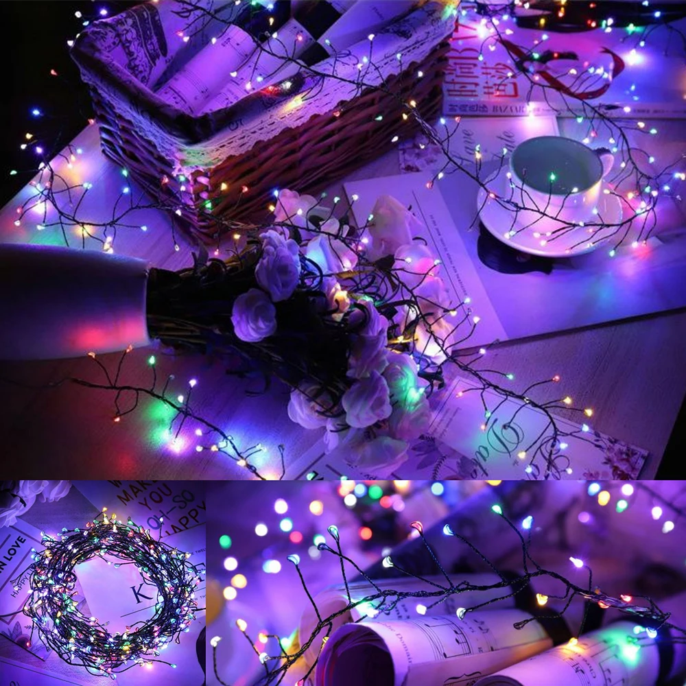 5V DC LED Firecracker String Light USB Battery Power Remote Control Garland Fairy Lights for Wedding Party Christmas Decoration