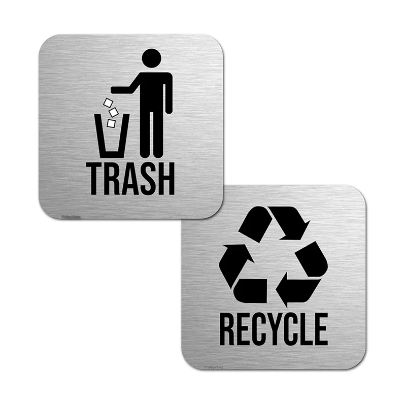 Hot Selling Recycle Stickers For Trash Bins For Trash Can Recycling Stickers For Kitchen Garbage Can And Recycling Bins