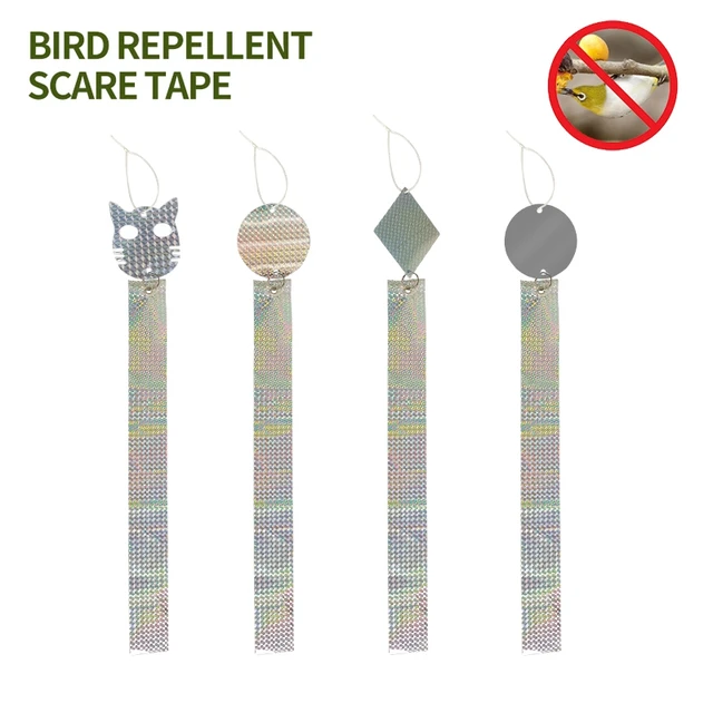 Madárgátló Rátahasznos Szalag Lézer Fényvisszaverő Függő Madár Ijesztő Szerszám Erkély Orchard Kerti Madárcsökkentő Kártevőirtó Kontroll - Image 5