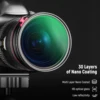 NEEWER  Black Diffusion 1/4 Effect with ND2-ND32 Variable ND Filter 2 in 1 HD Neutral Density Filter with Mist Dreamy Cinematic 2
