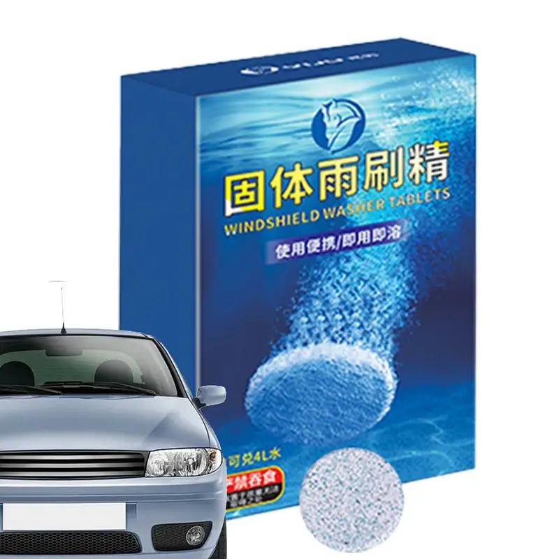 

Car Windshield Cleaner Tablets 8pcs Anti-Freeze Auto Windshield Cleaner Windshield Wiper Washer Window Glass Washing Cleaning