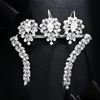 Vintage Flower Bracelet for Women Adjustable Three-Finger Open Ring Jewelry 5A Cubic Zirconia Palm Cuff Bride Party Jewelry Gift 2