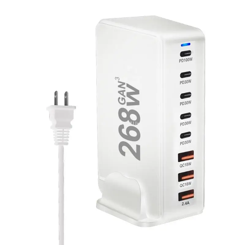 

USB Fast Charging 268W USB TypeC PD QC3.0 Adapters Dropship