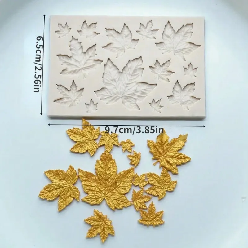 3D Leaf Silicone Mold: Versatile for Fondant Chocolate Candle Resin Arts Flexible Non-Stick Design for Baking Cake Decorating