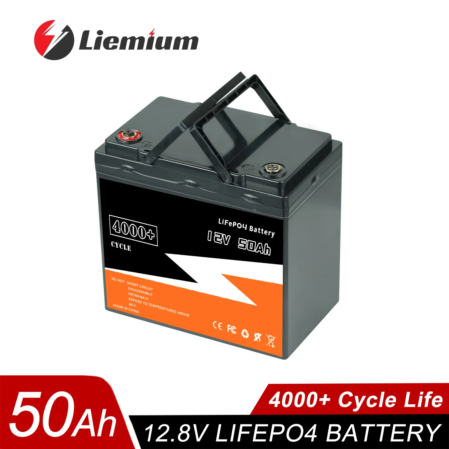 JEMESI LiFePO4 15Ah 12V, Batería De Fosfato De Hierro De Litio De 15 Ah Bateria Recargable De 15 A De Ciclos Profundos Bms Integrado Perfecta