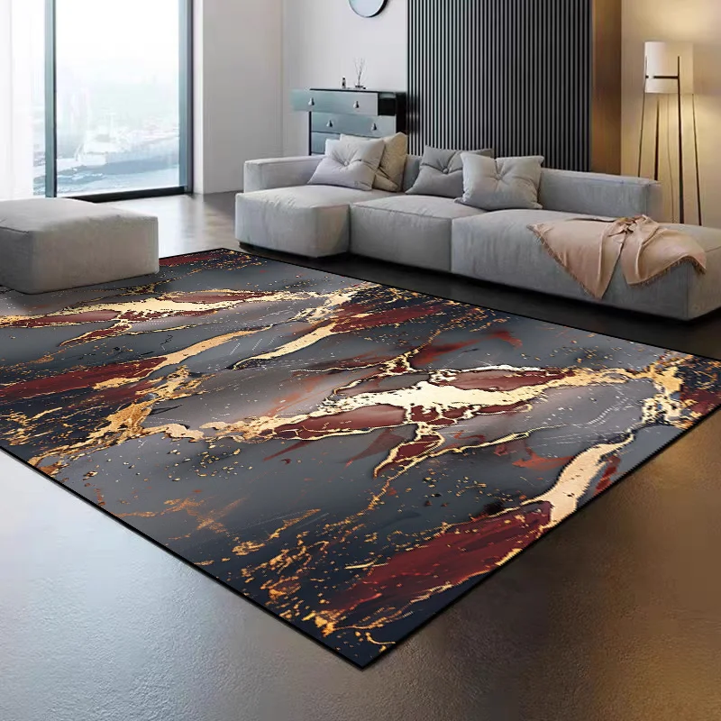

Modern Style Home Decor Large Size Carpet Marble Pattern Luxury Rugs for Living Room Non-slip Kitchen Absorbent Mat Customizable