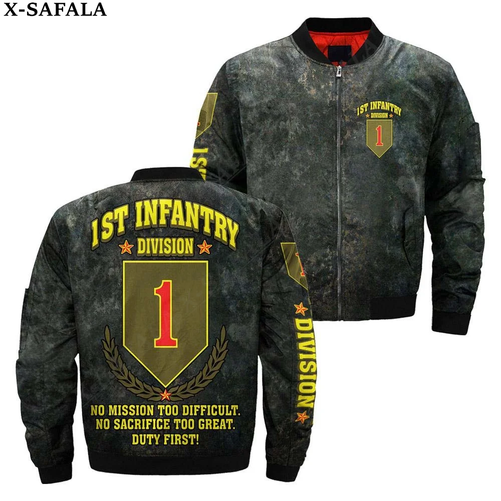

U.S 1st Infantry Division Veteran Army 3D Bomber Jackets Zipper Jacket Casual Thick Coat Unisex Harajuku Men Women Streetwea-8