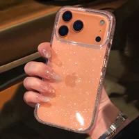 Luxury Fashion Bling Glitter Transparent Phone Case For iPhone 17 Pro Max 16 15 14 13 12 11 XS X XR 7 8 16 Plus 16E 17 Air Cover