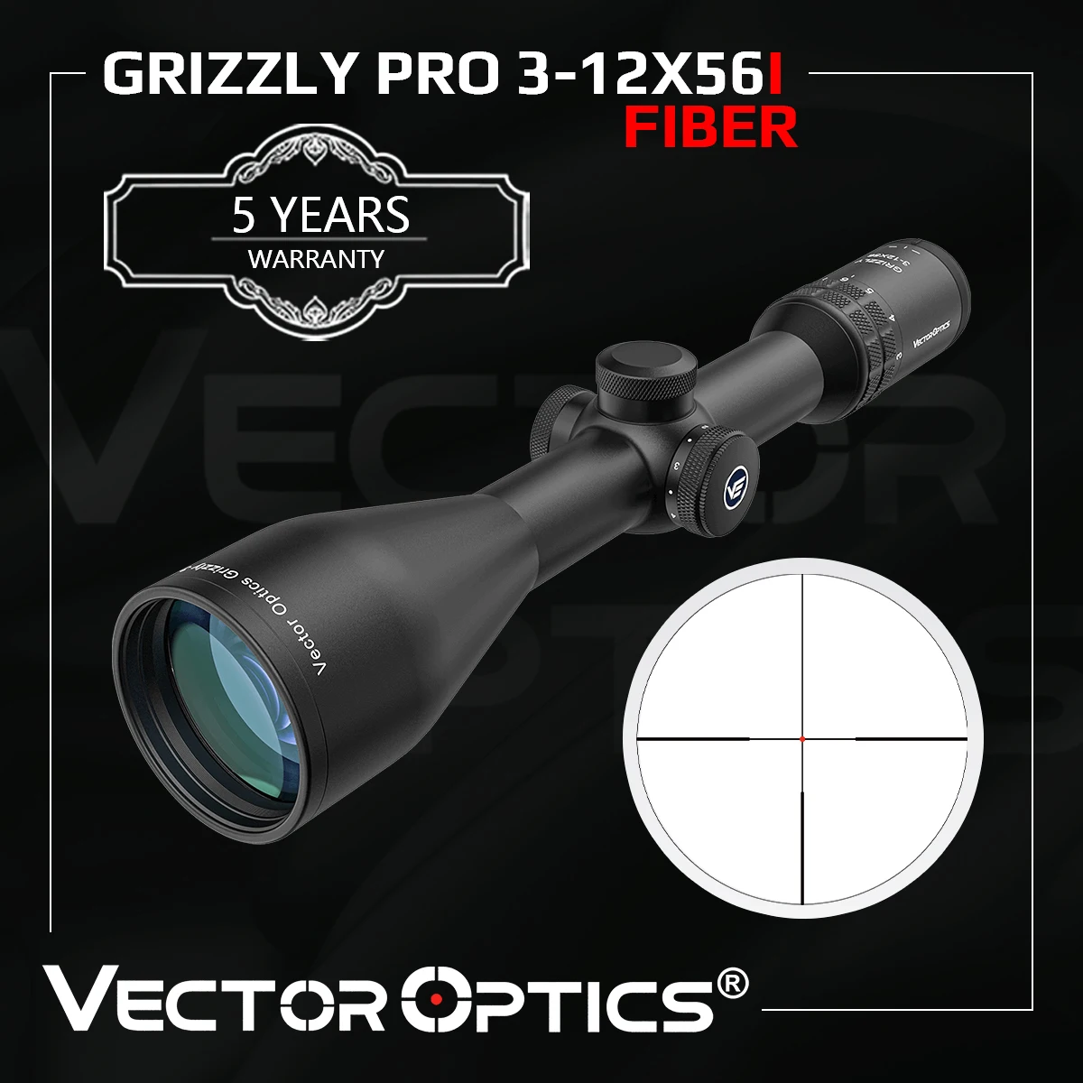 

Vector Optics 3-12x56i Fiber Grizzly Pro SFP Tactical Riflescope 1/4MOA Hunting Optics IP67 Telescopic Optical Sight