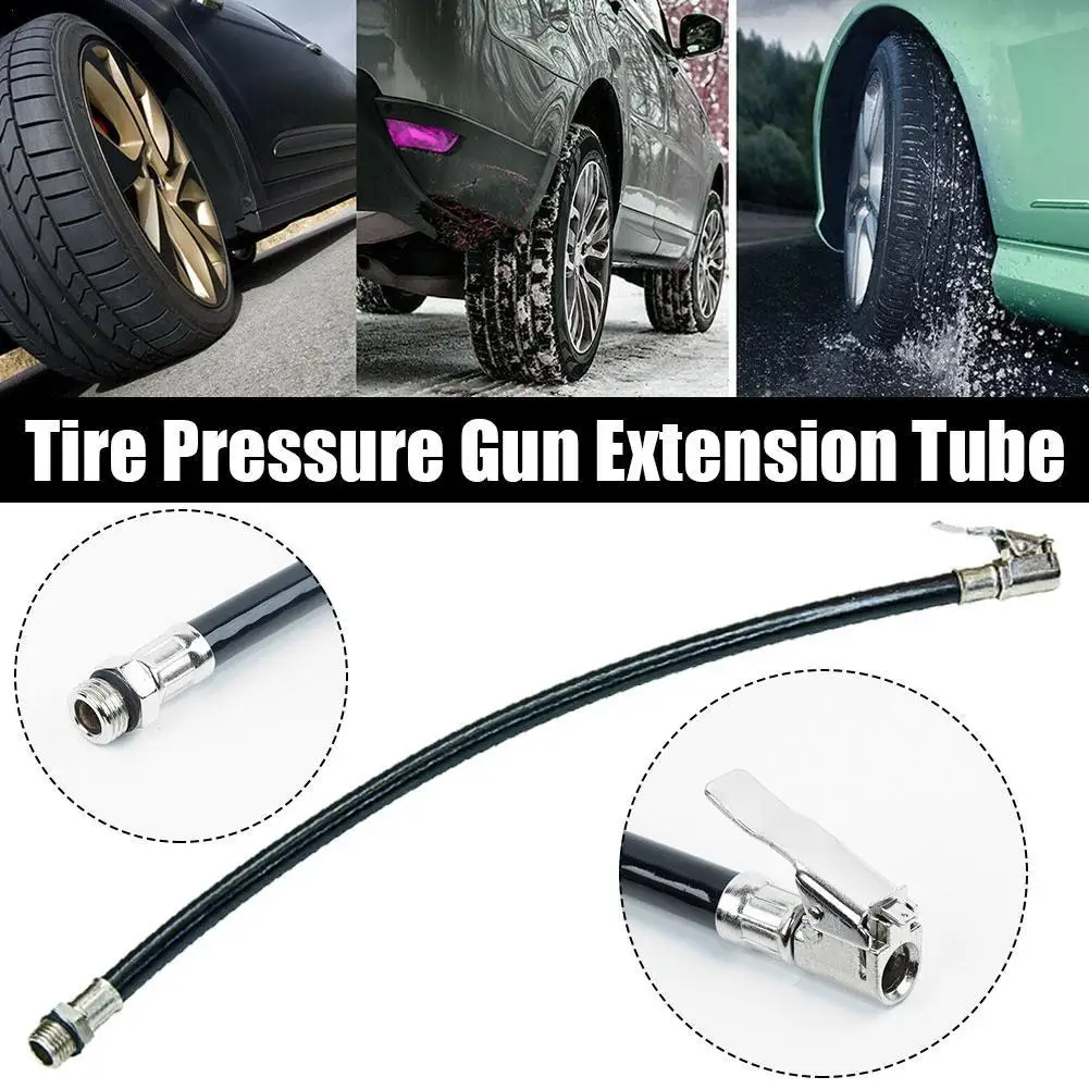 

Car Tire Inflator Hose Thread Nozzle Tyre Air Compressor Pipe Tyre Inflator Chuck Tube for Car Automobile for Vehicle Motorcycle