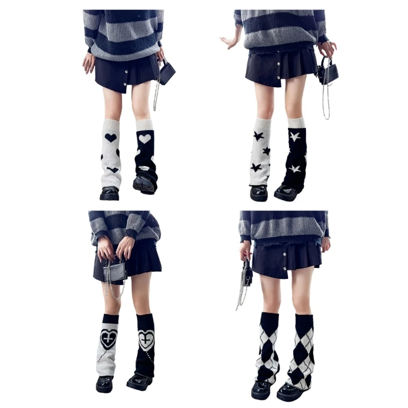 

Women Leg Warmers Fashion Knit Leg Warmers Long Leg Socks JK Uniform Foot Cover