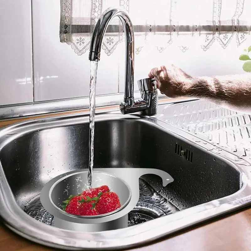Stainless steel Swan Basket Drain Rack Kitchen Sink Food Drain Basket Waste Storage