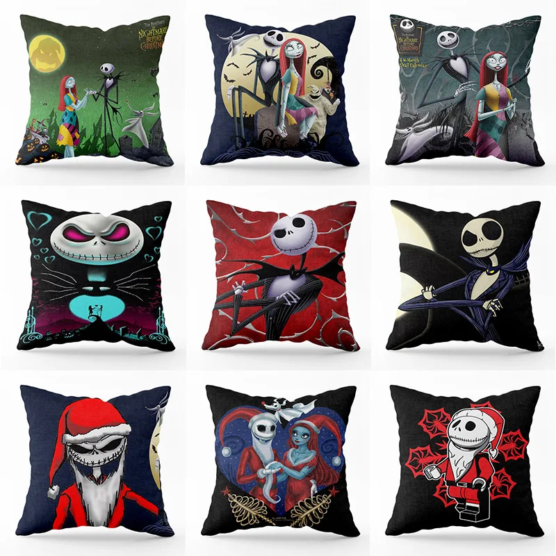 

Jack Skellington The Nightmare Before Christmas Halloween Christmas Pillowcases Horror Pillowcases Sofa Cushions Home Décor