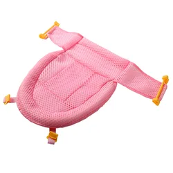 Baby Bathtub Non - Slip Safety Support Mat - Air Cushion for Newborn Bath and Shower (Pink Four Buttons)