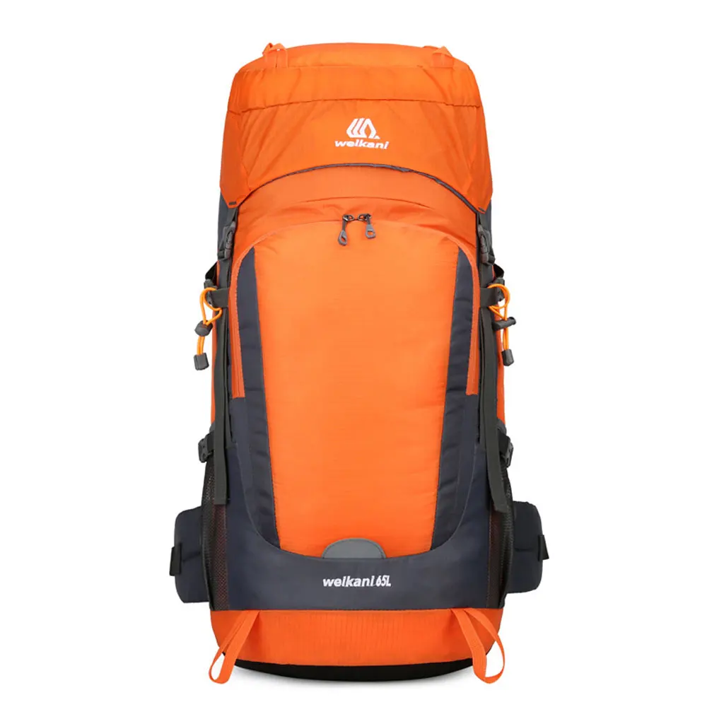 

Вместительный Многофункциональный нейлоновый рюкзак для альпинизма, нейлоновый водонепроницаемый износостойкий спортивный дорожный ранец, объем 65 л