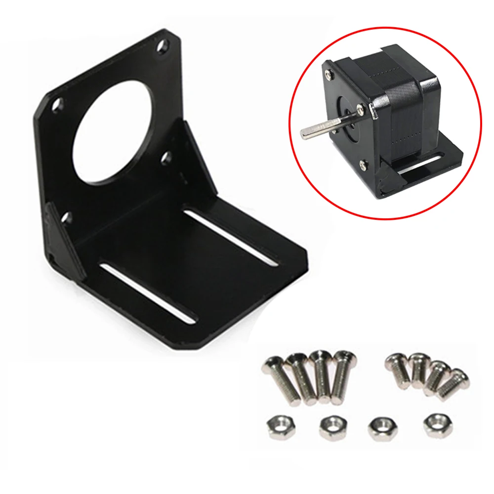 Nema17 Stepper Motor Bracket 42 Stepper Motor Bracket L Type Mounting Bracket Mount Fixed Support Support Shelf 3D Printer parts y axis motor bracket fixed mount plate spare kit 3d printer parts 2040 profile for ender3 42 step motor support