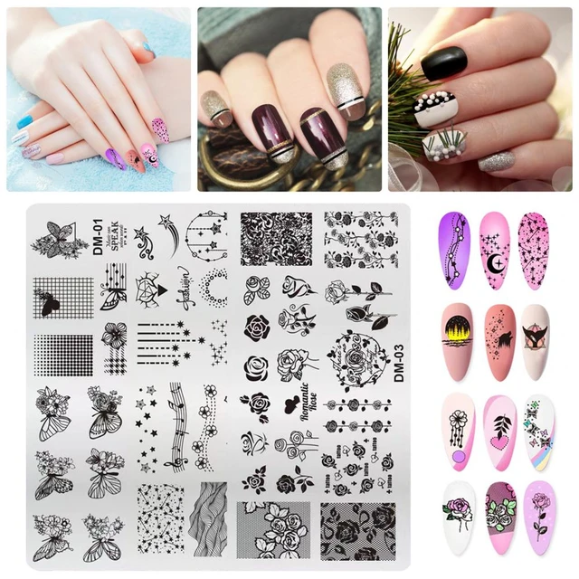 PICT YOU Nail Stamping Plates Stainless Steel Nail Art Fruit Leaves  Templates