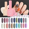 JR 6pcs 15ml gel nail polish set Including Red Pink Nude Gel Polish Kit UV LED Soak Off Polish Home DIY top coat base coat gifts 5