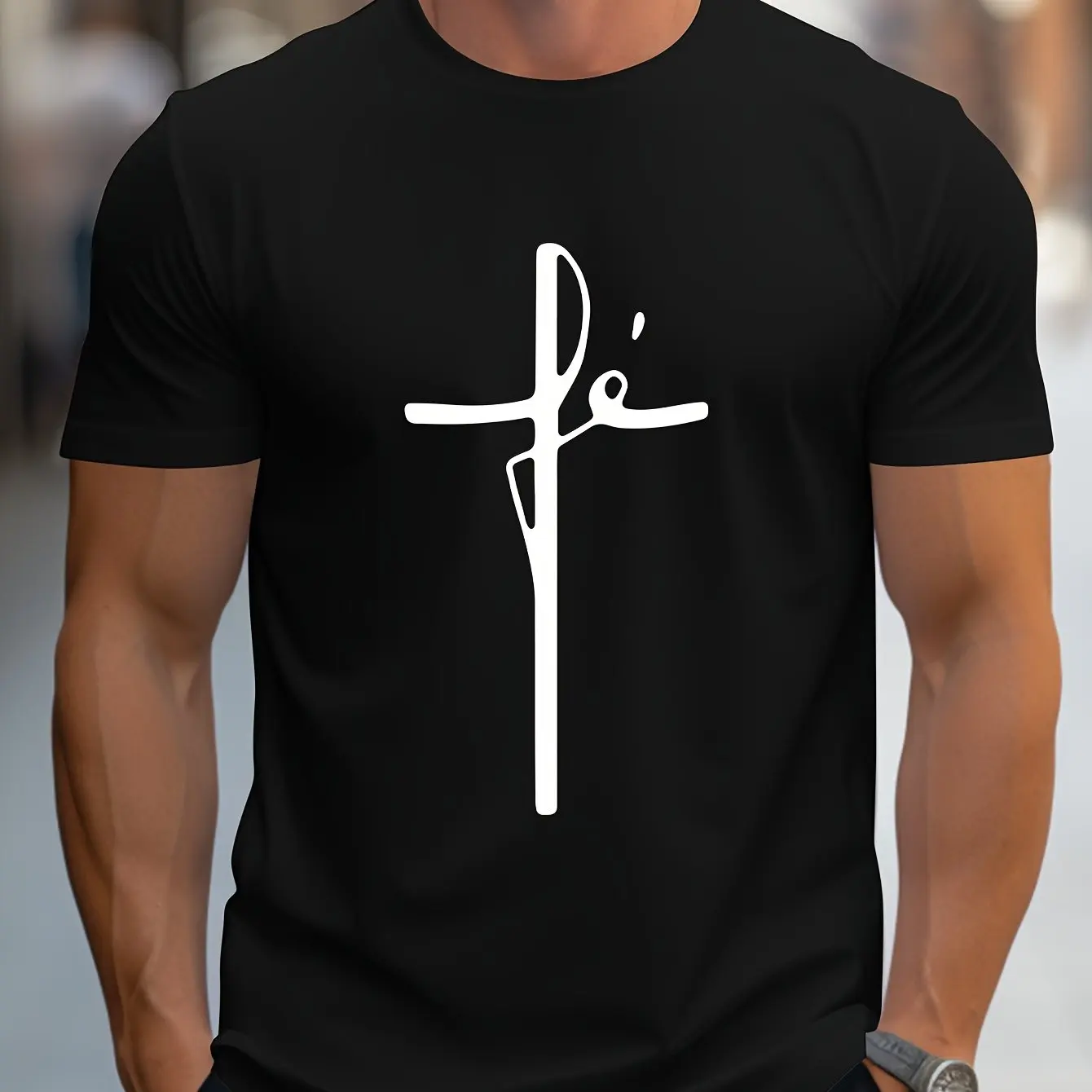 تيشيرت رجالي قطن رياضي