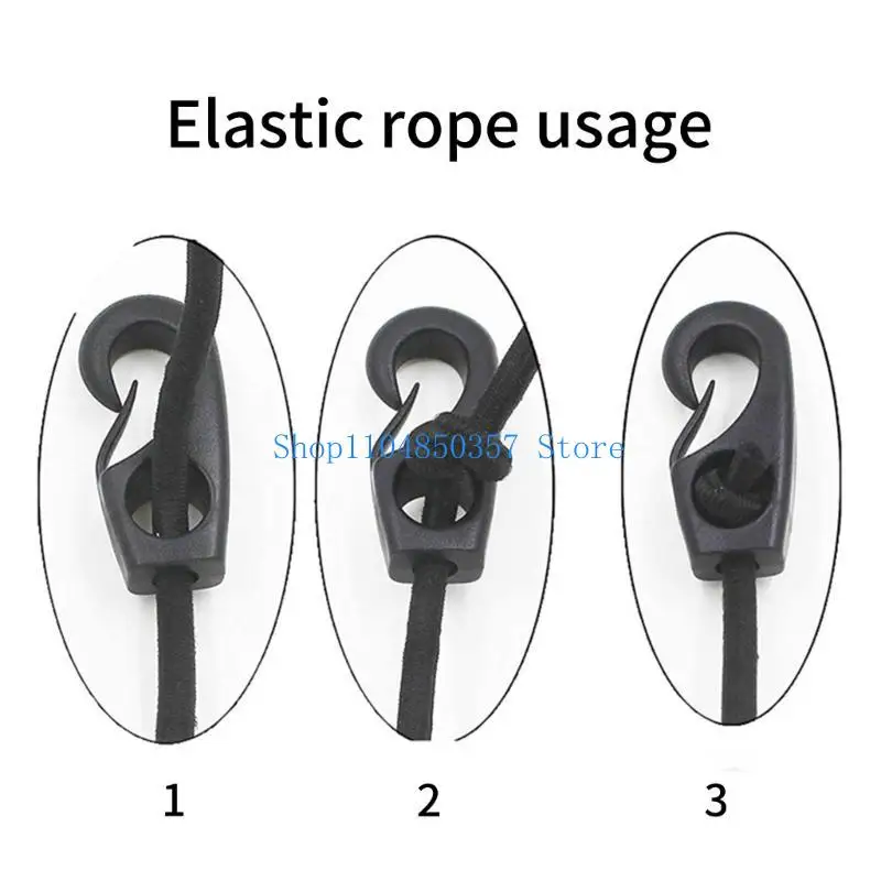 652F 10Pcs 카약 카누 보트 액세서리에 대 한 플라스틱 번지 후크 번지 래싱 후크
