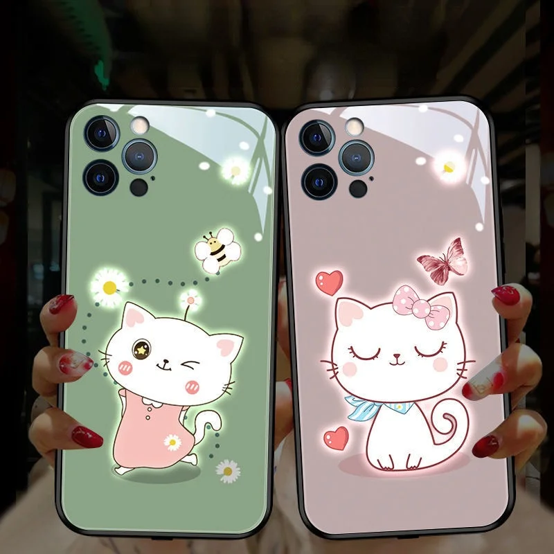 Роскошный ударопрочный стеклянный чехол для iPhone 8 Plus 11 12 13Pro X XS XR MAX | Мобильные
