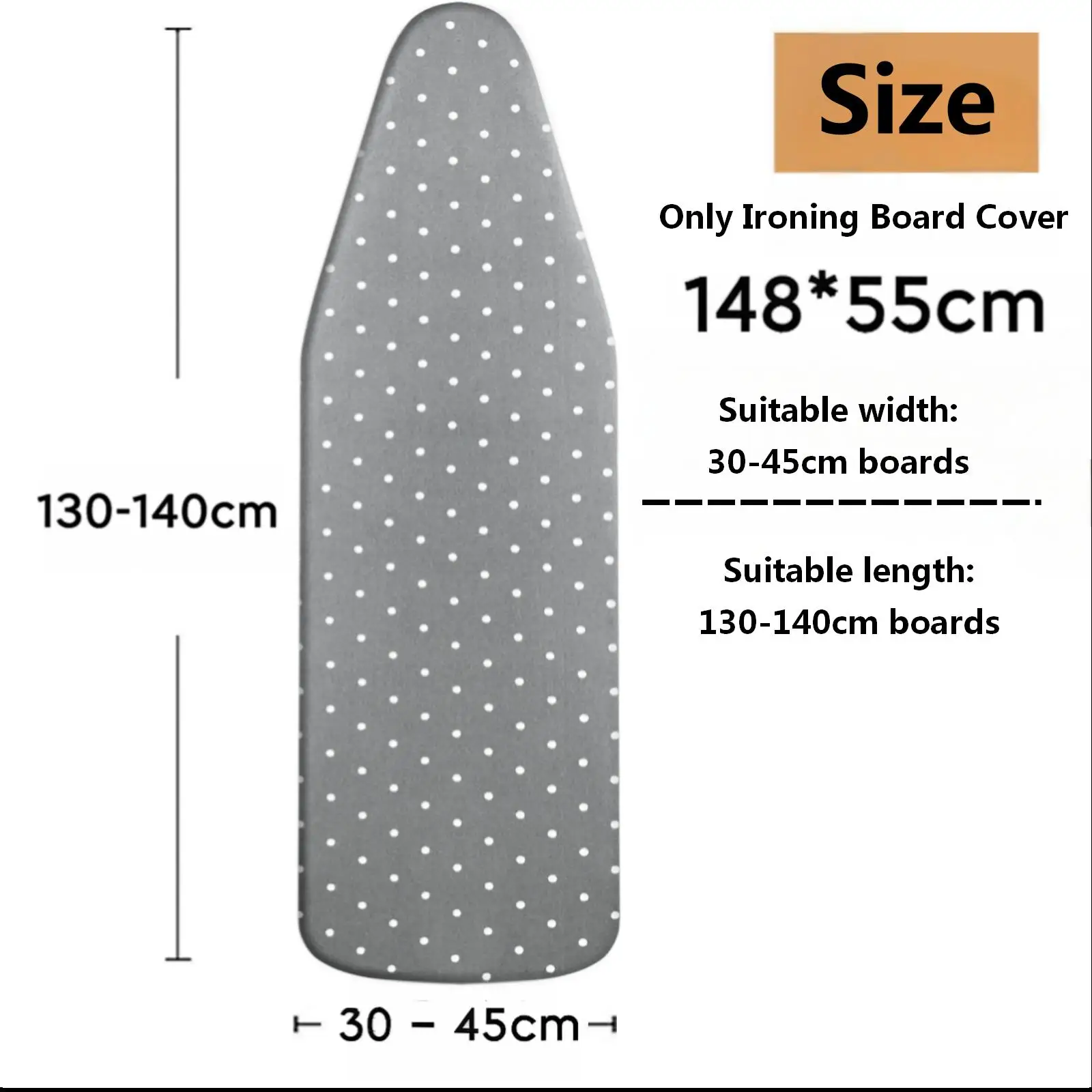 Large Non-Slip Thick Ironing Board Cover, Colorful and Protective