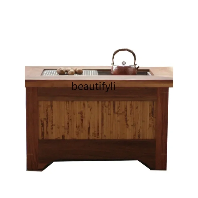

Original Log Chinese Style Charcoal Stove Table Stove Tea Table Tatami Tea Table Tatami Chair Antique Bed & Breakfast Tea Room
