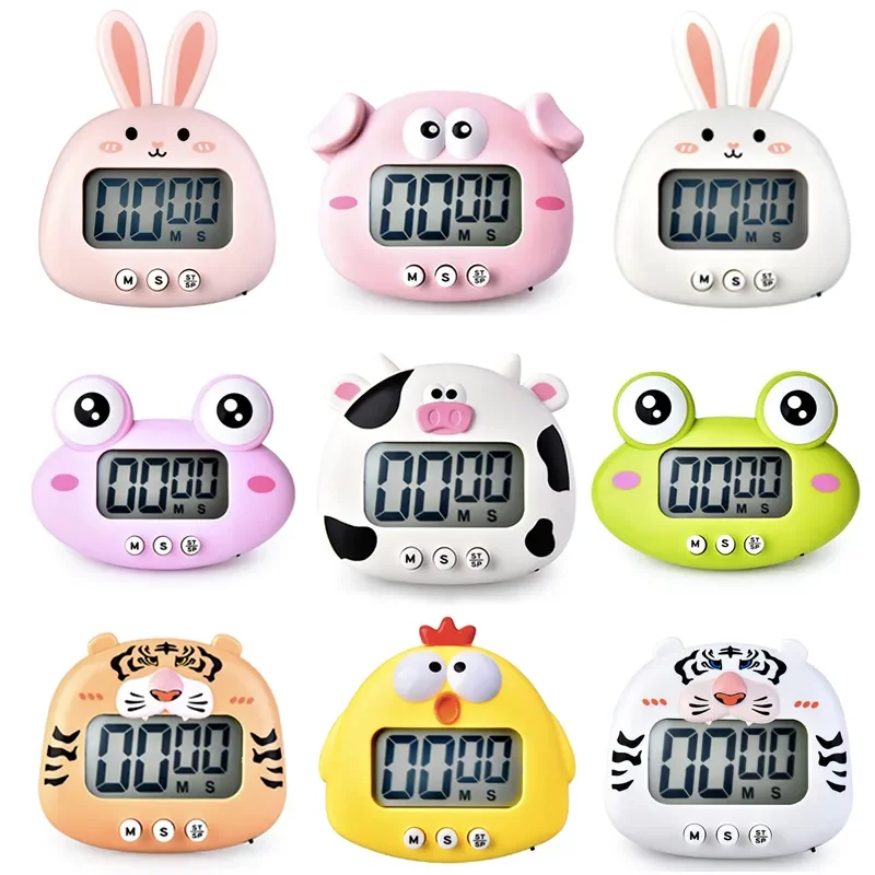 

Digital Timer Kitchen Countdown Alarm Clock Child Study Timer Cute Animals Timer Kitchen Cooking Gadgets 2023 New