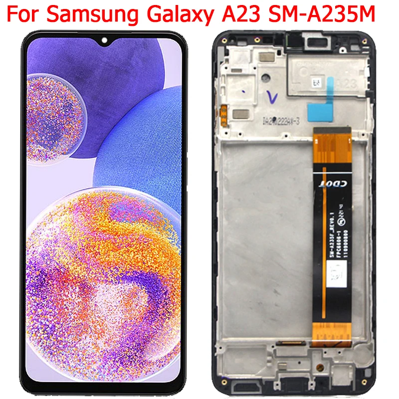 Per Samsung A23 Display Frame Lcd Touch Screen 6.6 "Samsung A23 A235 A235F A235M Touch Panel Digitizer Assembly