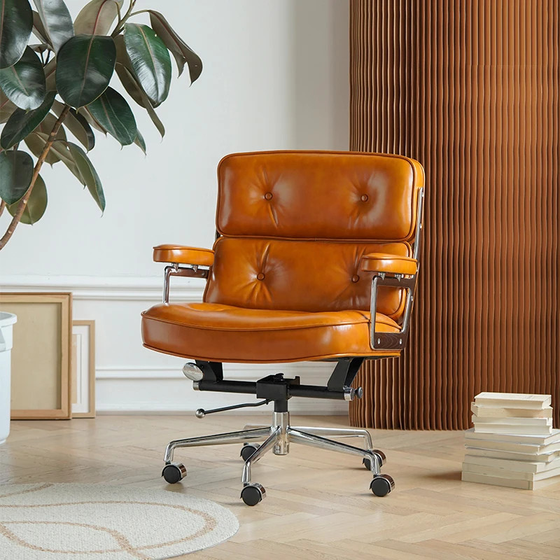 Aluminum Armchair Wheels Aluminum Gas Lift Swivel Leather Armchair