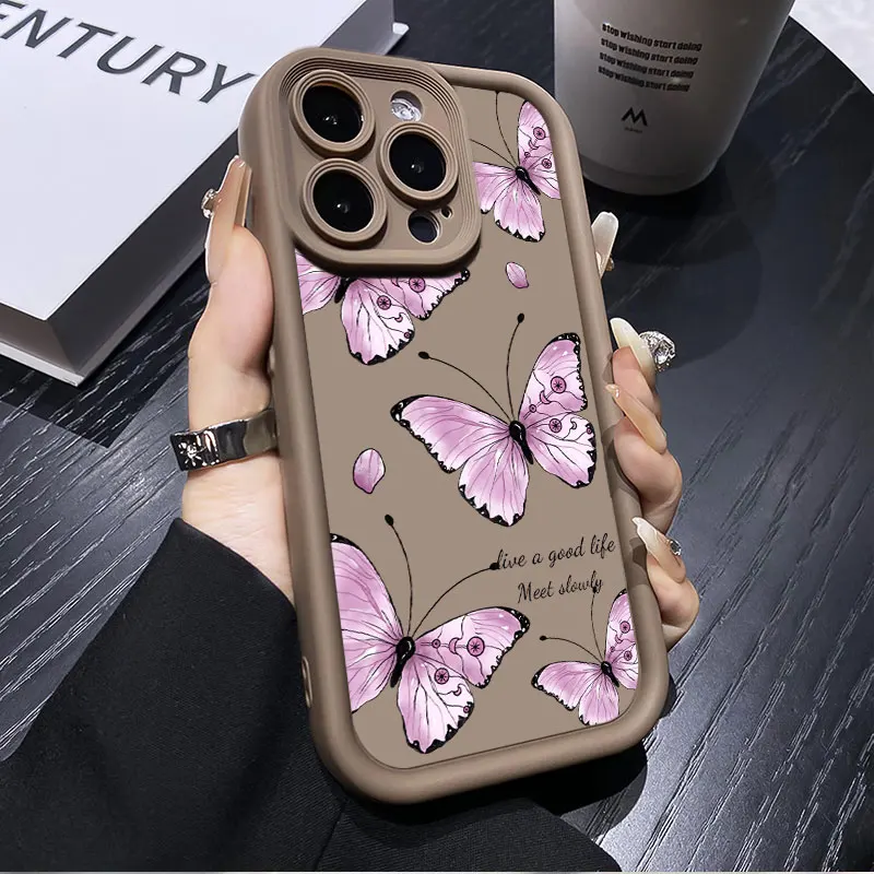 Vibrant Butterfly Soft Silicone Shockproof Phone Case Cover