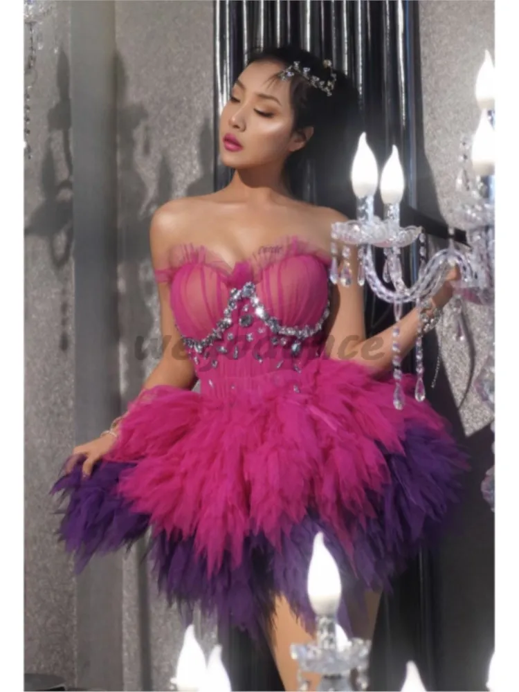 

Sexy Sleeveless Women Dress Singer Dancer Costume