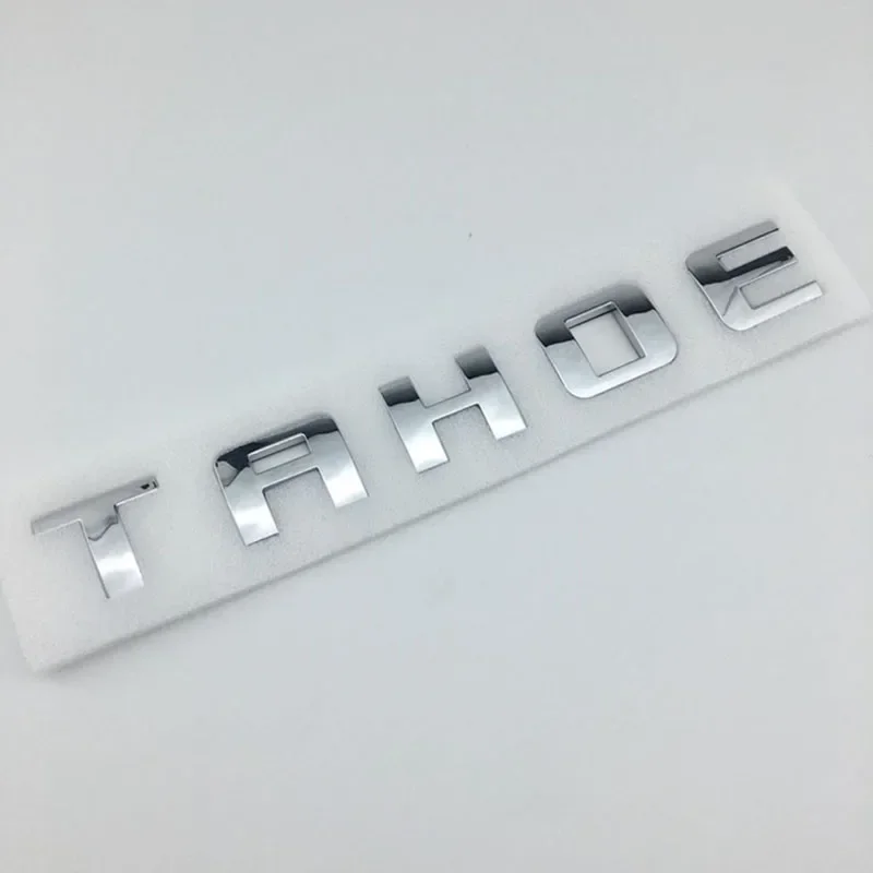 TAHOE 엠블럼 자동차 펜더 배지 트렁크 데칼 사이드 바디 스티커, 3D ABS 크롬 실버 블랙 로고, TAHOE 스티커 액세서리, 신제품