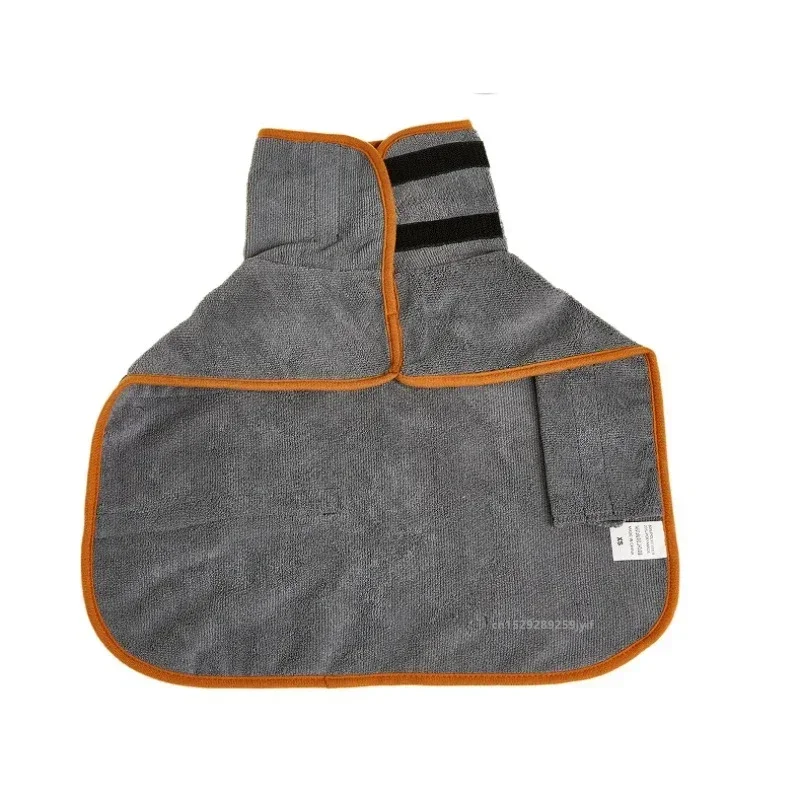 Pet Bathrobe Fast Drying Towel Microfiber Absorbent Soft Bath Robe Adjustable Towel Grooming Coat For Small Medium Large Dog pet towel