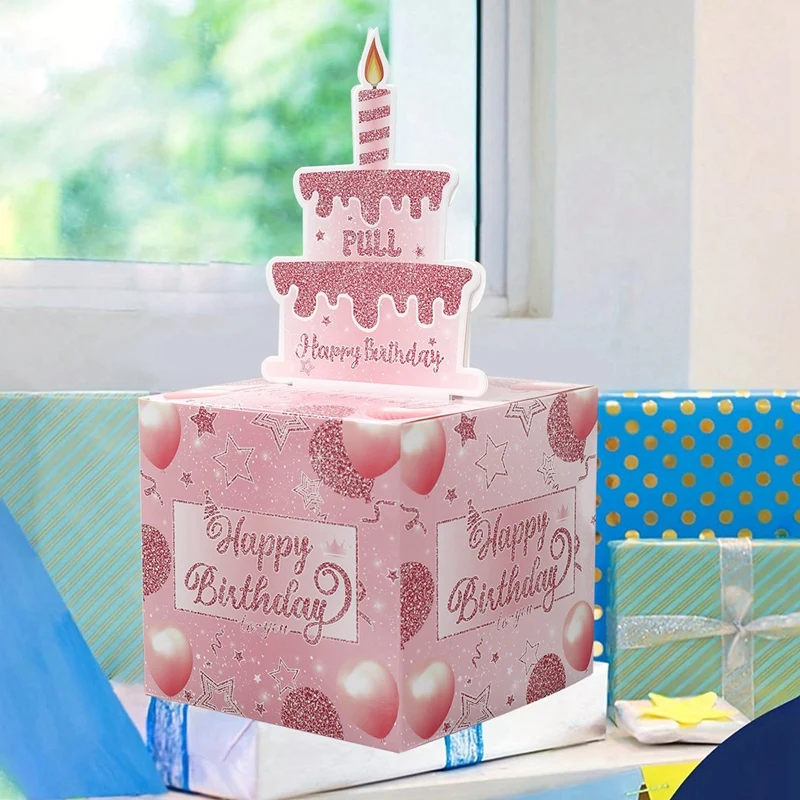 Birthday Money Gift Boxes with Pull-Out Happy Birthday Card, Fun Cash Surprise Packagin... - SKU MGB01127 - UGI Packaging