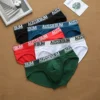 Men's cotton comfortable low waist elastic tide letter briefs youth underwear 1
