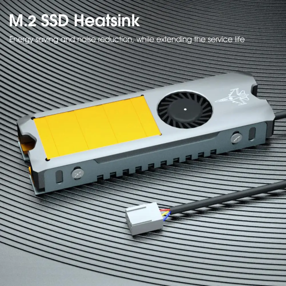 선풍기 SSD 라디에이터 전문 온도 제어 금속 PWM 냉각 선풍기, 하드 디스크 방열판 열 패드, M.2 SSD용