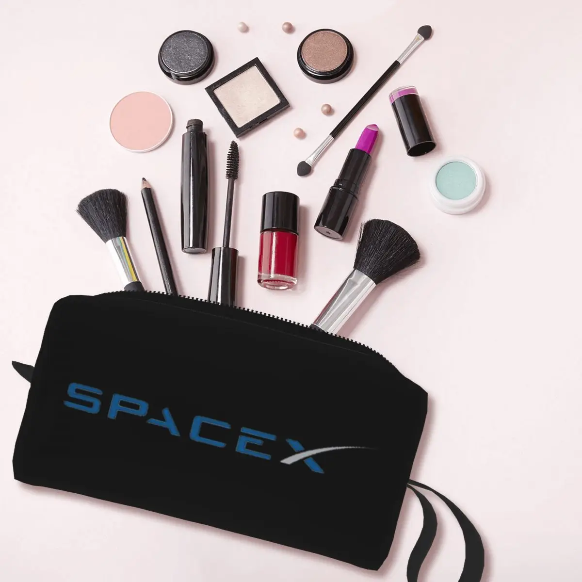 Spacex Spacex 로고 연필 케이스 어린이용 펜 박스 연필 가방 문구 용품 여성 화장품 가방