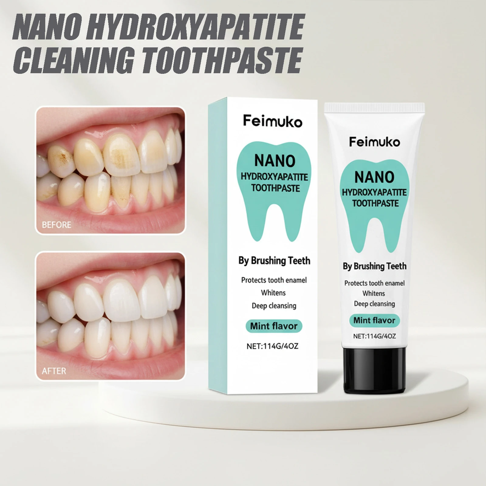 Nano Hydroxyapatite Toothpaste Removing Yellow Teeth Cleaning Tooth ...