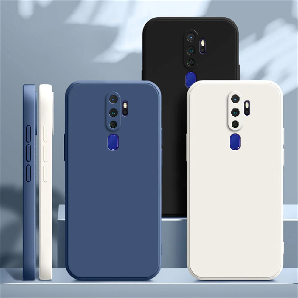 OPPO A11X A9 A5 A11 X 2020 카메라 렌즈 보호용 기존 소프트 케이스 사각형 액체 실리콘 럭셔리 얇은 클래식 커버 Fundas