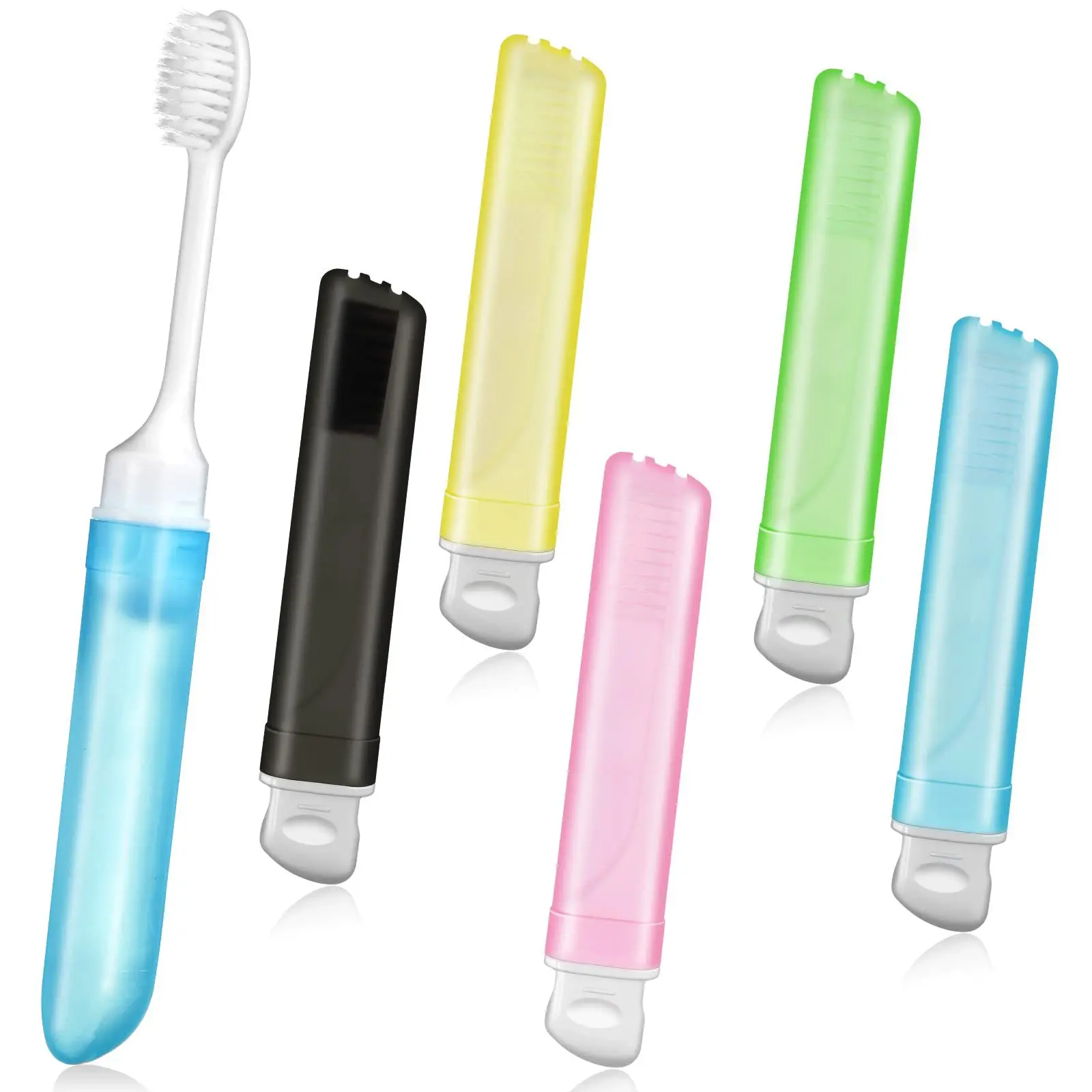 

4/5/6Pcs Travel Folding Toothbrush Set Portable Storage Soft Bristles Toothbrush Oral Cleaning For Hotel Business Household