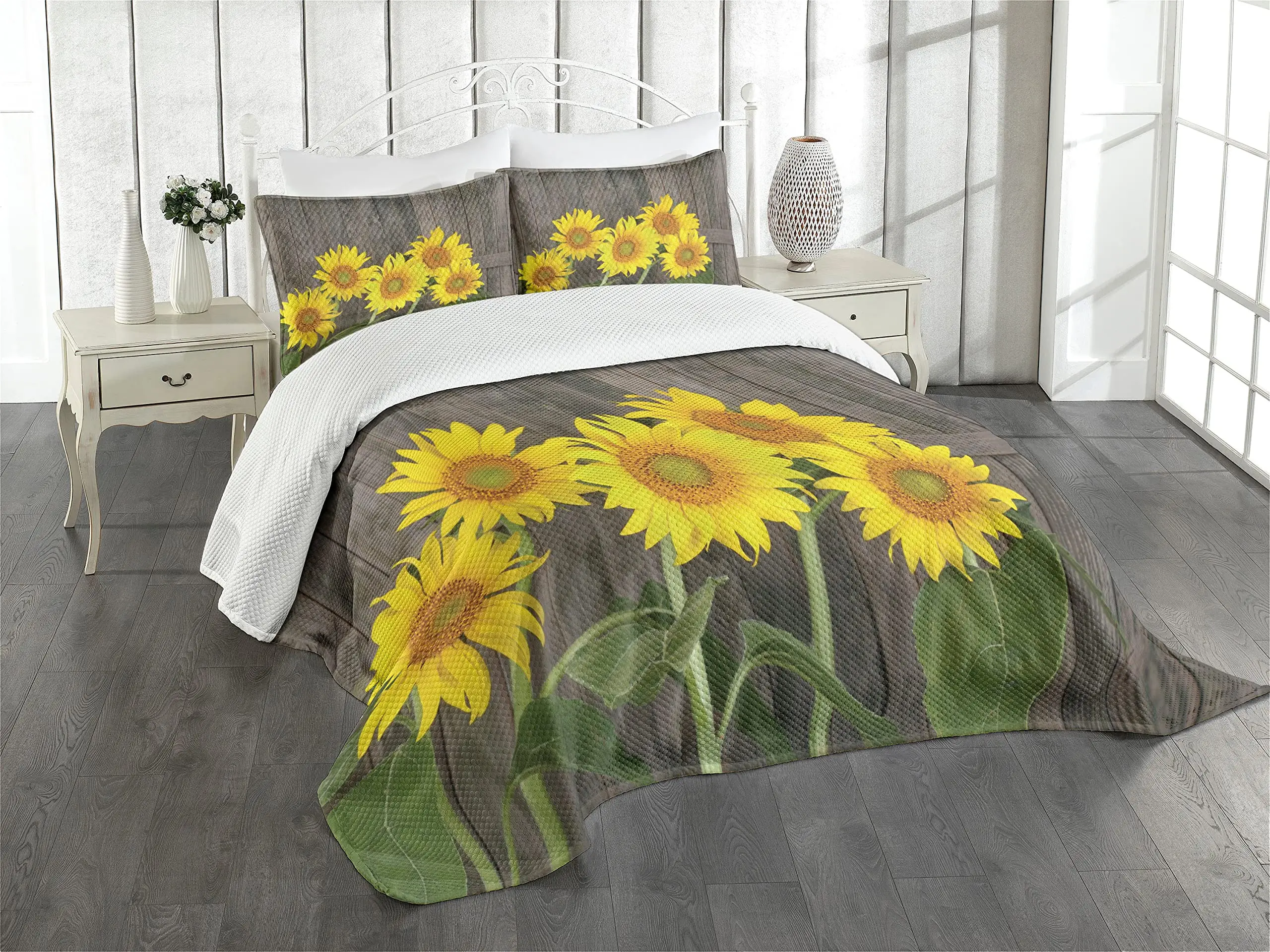 Orange Sunflower Printed Bedding Set for Lover Couples Gift Flower Pattern Duvet Cover Quilt Home Use Bedlines Double Bed Quilt 4