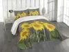 Orange Sunflower Printed Bedding Set for Lover Couples Gift Flower Pattern Duvet Cover Quilt Home Use Bedlines Double Bed Quilt 4