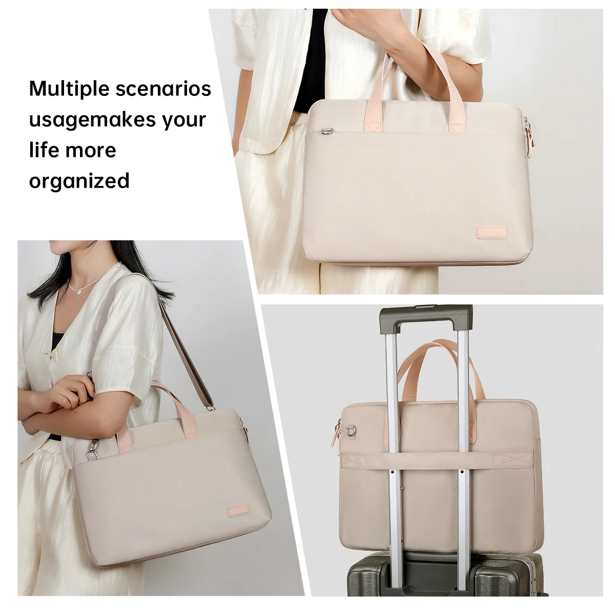 2025 New Laptop Bag Suitable for Apple MacBook Air 14, Men and Women, Huawei Matebook 13, Lenovo, Asus Pro 15.6, Dell 16inch, iPad Inner Sleeve Briefcase