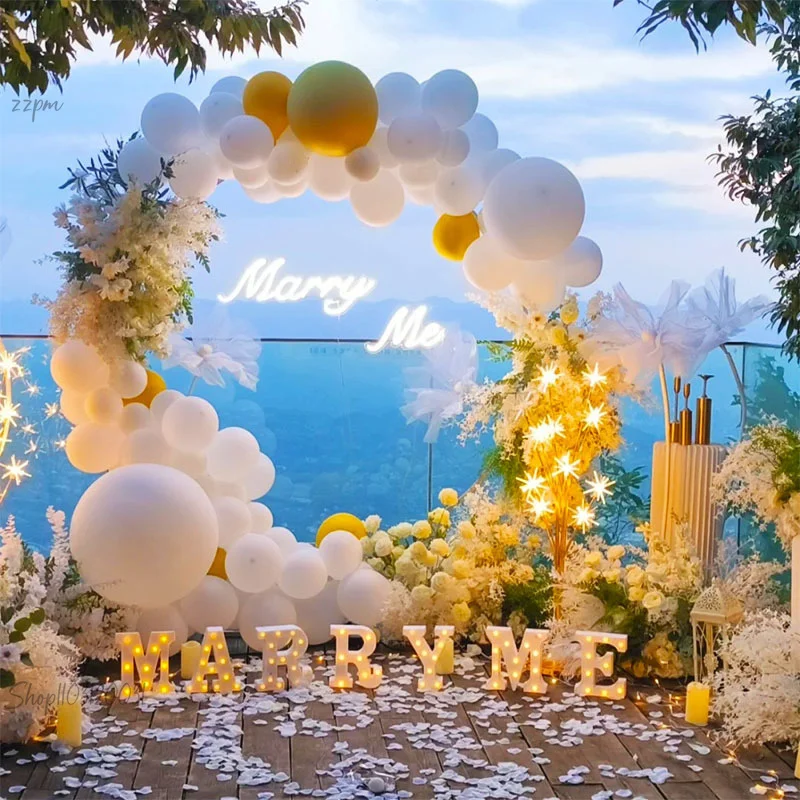 

New Metal Round Balloon Stand Wedding Arch Party Decoration Background Arch Birthday Party Baby Gender Reveal Shower Decoration
