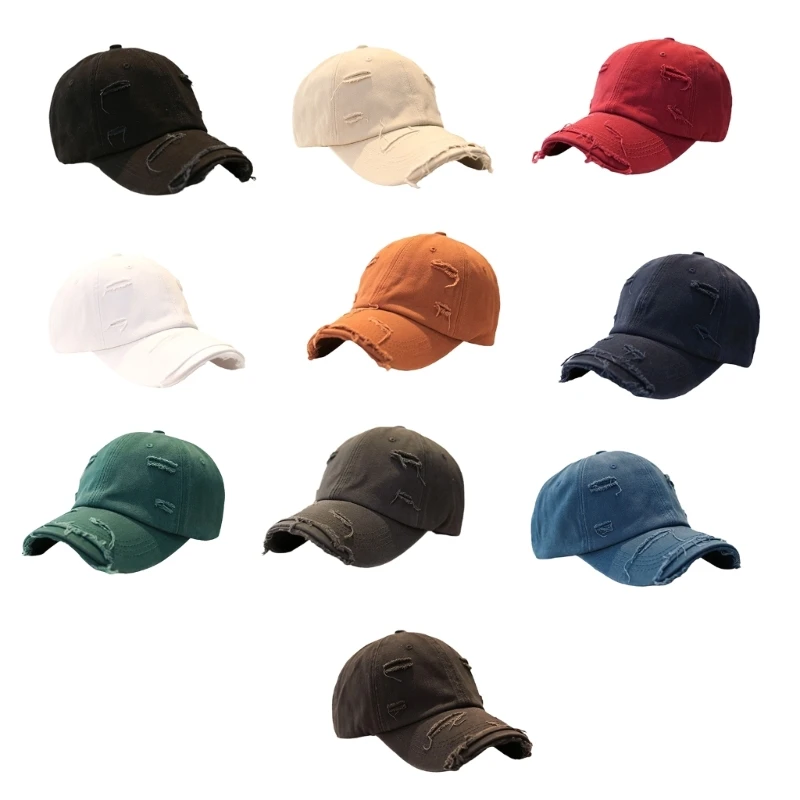 

Anti-uv Baseball Cap Rough Selvedge Design Hat for Spring Summer Adult Outdoor Adjustable Visor Cycling Hiking Hat