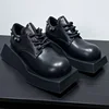 European/American High End Fashion Show Design Derby Shoes for Men's Increase 6cm Genuine Leather Casual Height Increasing Shoes 3