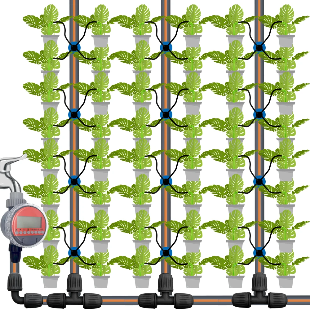 Oasis 10-100M 4L 8L/H Garden Micro Drip Irrigation Emitter Watering Systems Kits 3/5mm Arrow Drippers Potted Bonsai Greenhouse 6