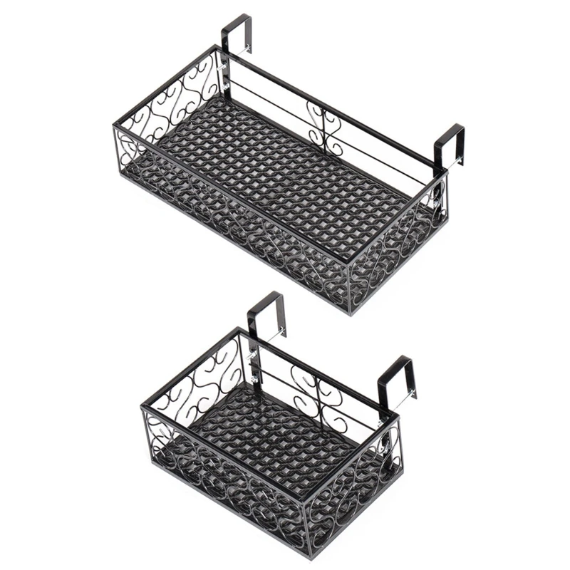 

Hanging Rack Flower Pot Storage Basket Rack Closet Holders Balcony 45BE