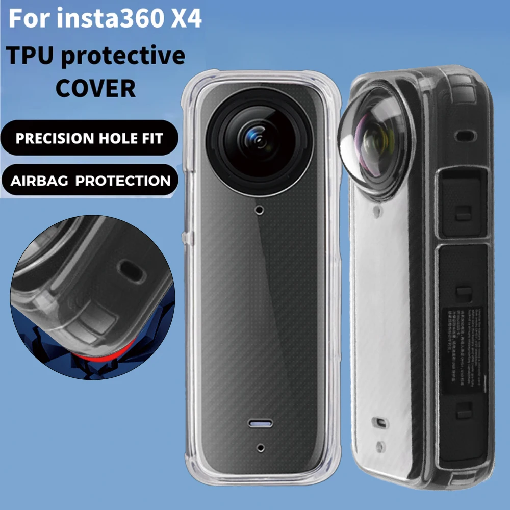 Description Picture 2 of itemTransparent Protective Bag for Insta360 X4 Waterproof Soft TPU Protectors Full Cover Shell Action Video Cameras Accessories